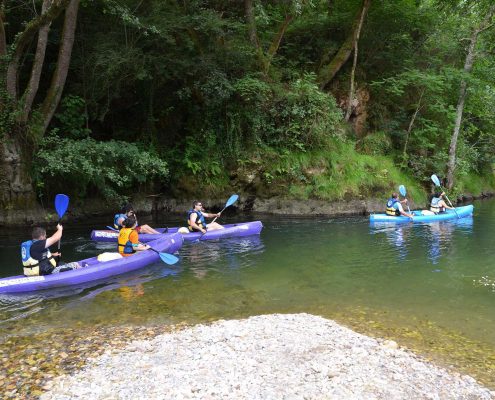 Pequeño rincón del río Sella en sus primeros 4Km de bajada en canoa